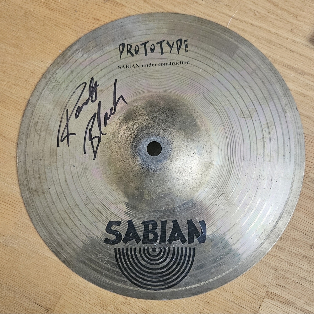 Sabian Prototype 10" Cymbal - Vault Tour AA - Autographed By Randy Black